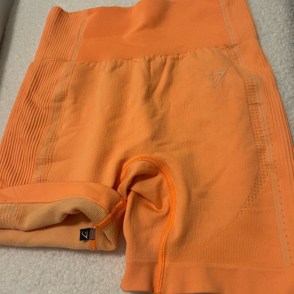 Gymshark Orange Seamless Bike Shorts - Picture 3 of 3